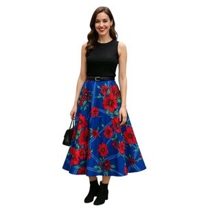 Plenty By Tracy Reese Mod Boutique Swing Flare Floral Skirt Size 4 New York